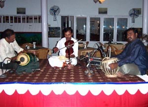 Traditional Carnatic music is still performed today.